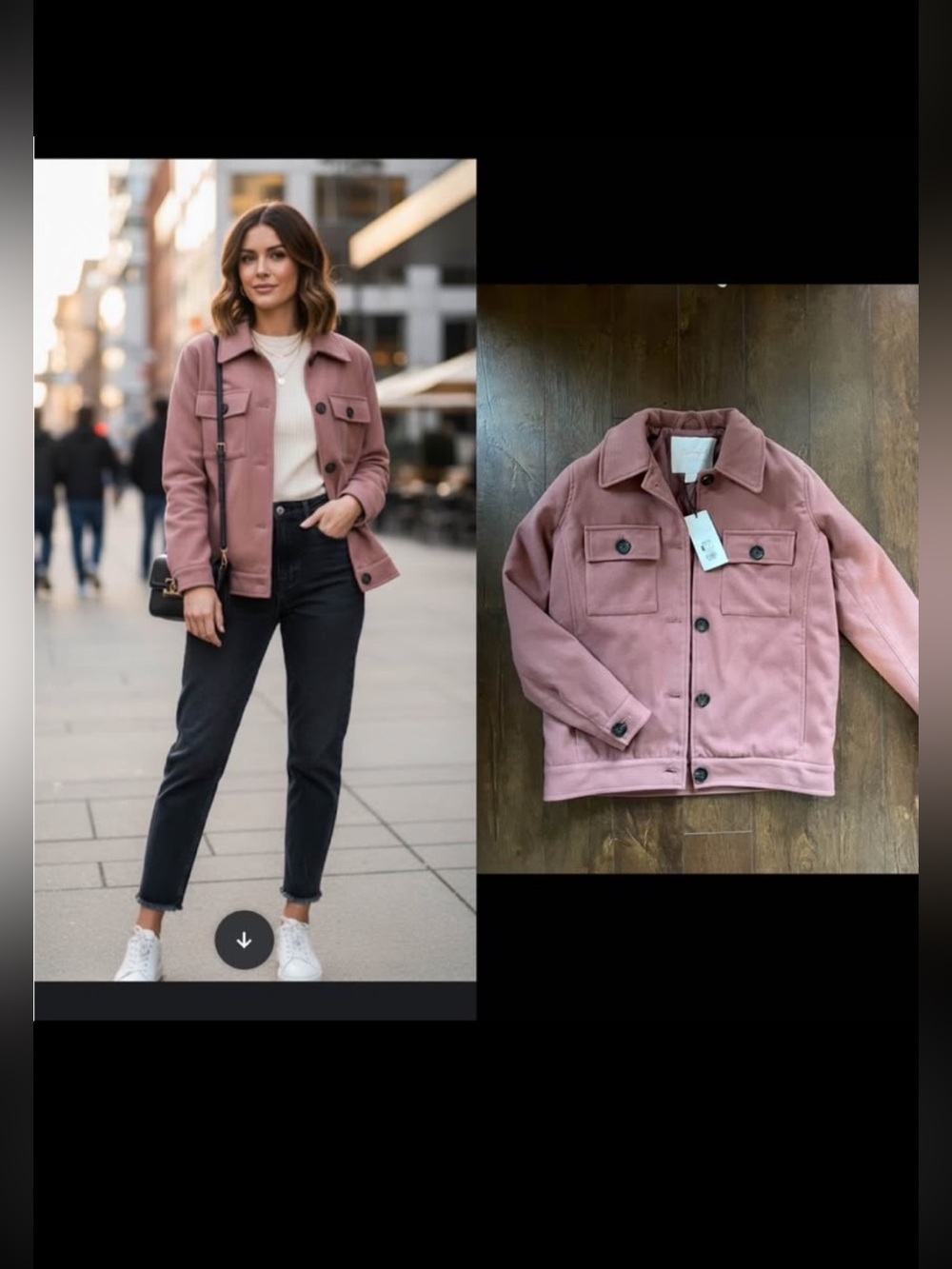NWT Mauve Shacket Jacket Coat. XS.